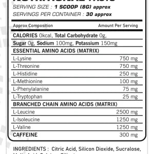 Immortal EAA+BCAA with 300mg Caffeine