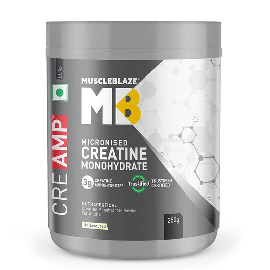 MuscleBlaze Creatine Monohydrate CreAMP, 250 g (0.55 lb)