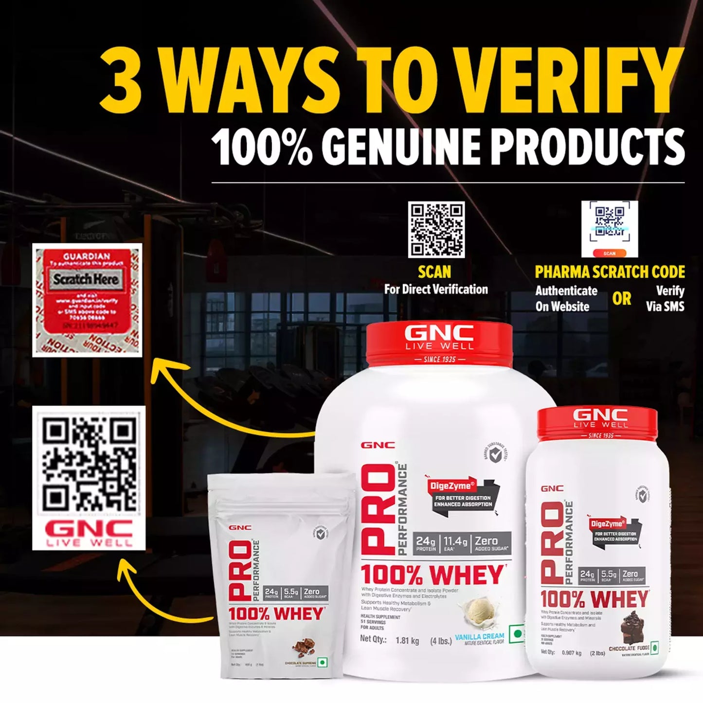 GNC Pro Performance 100% Whey Protein Powder